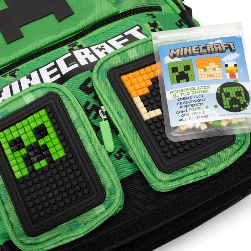 Ученическа раница Minecraft Pixels, 36 x 47 x 23 cm, Многоцветен