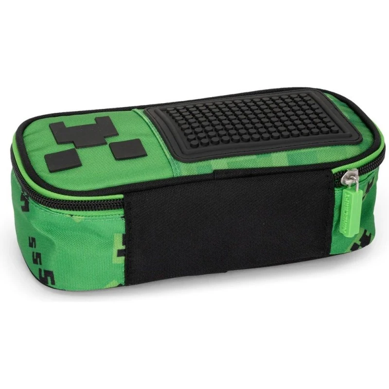 Ученически овален несесер Minecraft Pixel, 22 х 7.5 х 11 cm, Многоцветен