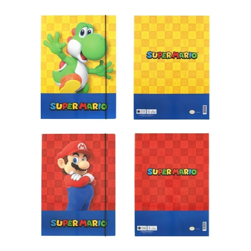 Папка с ластик Super Mario Red/Blue, 2 вида, Асортимент