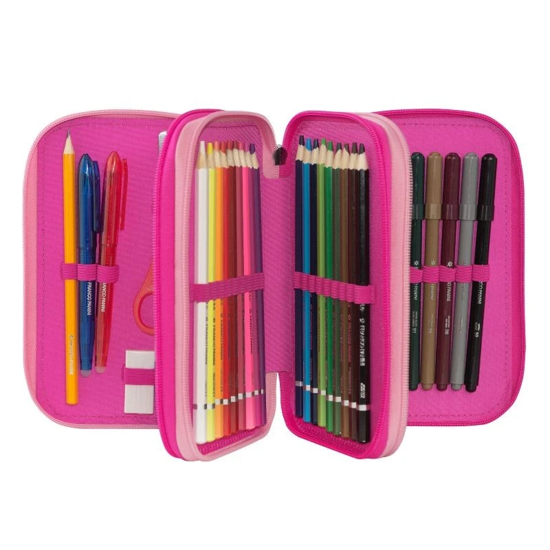 Ученически несесер ORSO MOFUMOFU със съдържание и 3 отделения