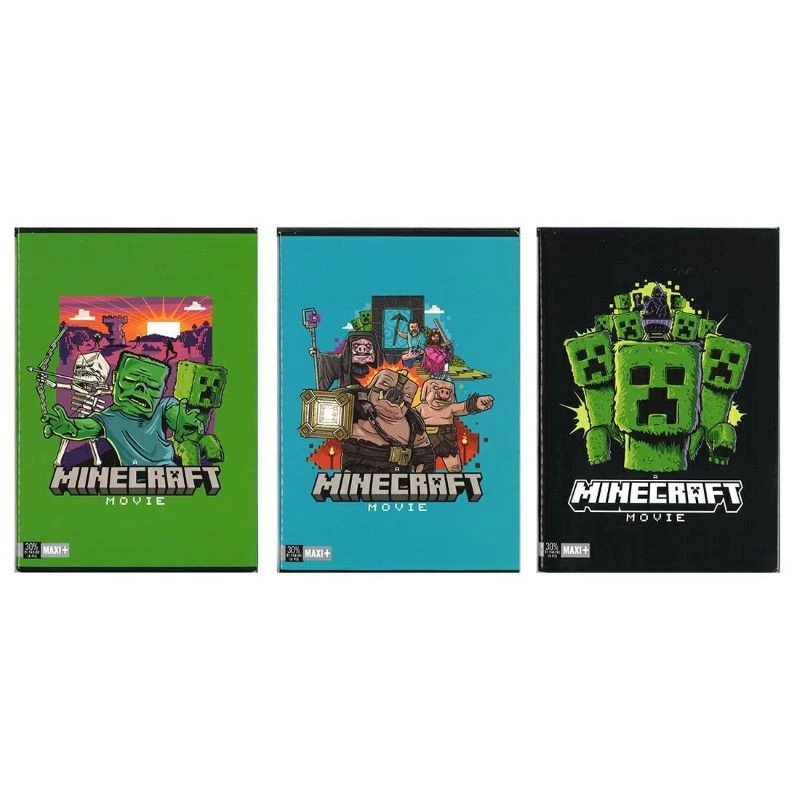 Тетрадка A4 Minecraft Movie 40 листа, 3 вида, Асортимент