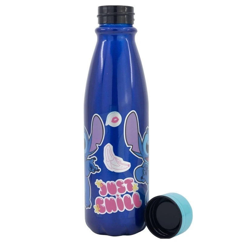 Алуминиева бутилка Stitch, 600 ml, Син