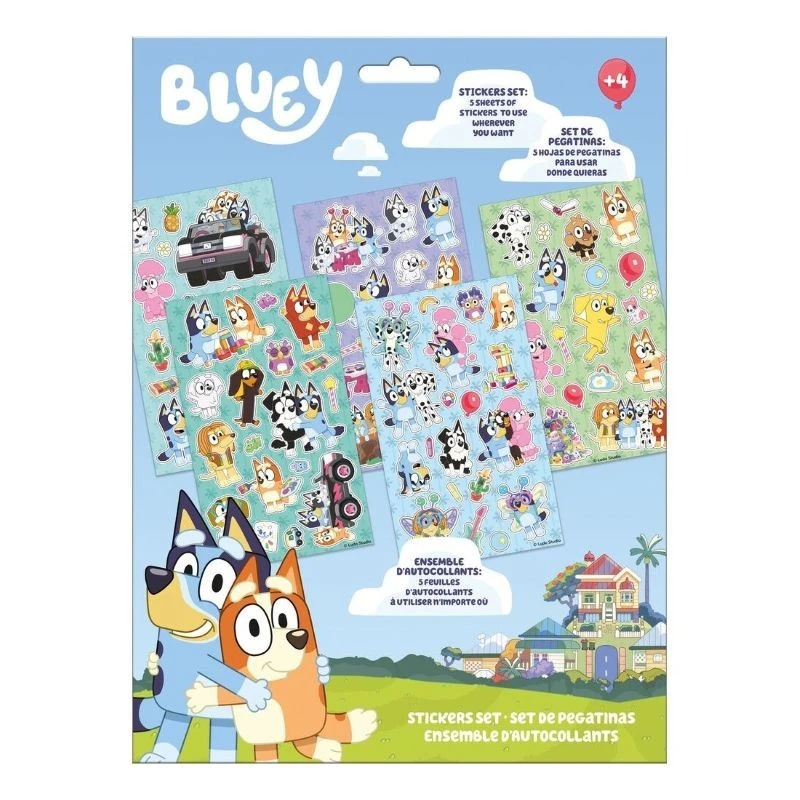 Комплект стикери Bluey, 5 листа