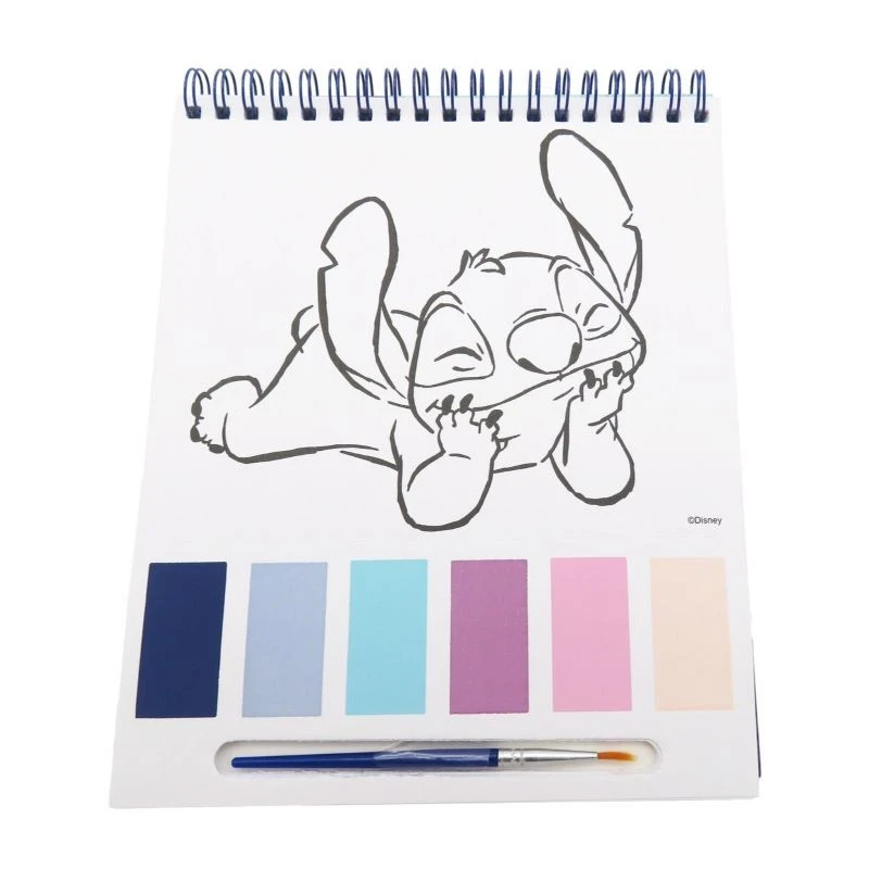 Скицник за оцветяване Stitch с водни бои
