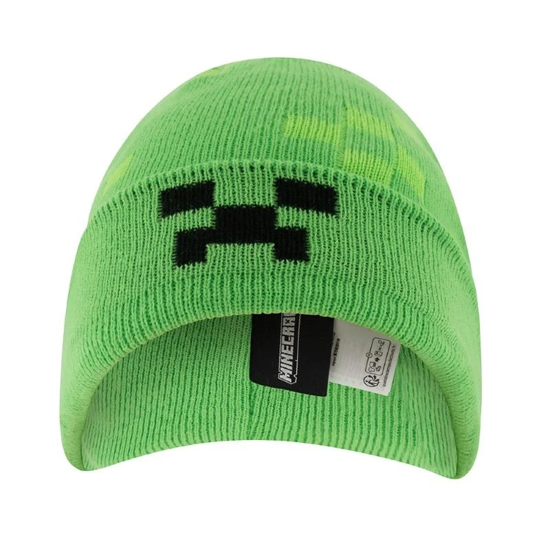 Зимна шапка Minecraft Creeper Green, размер 56