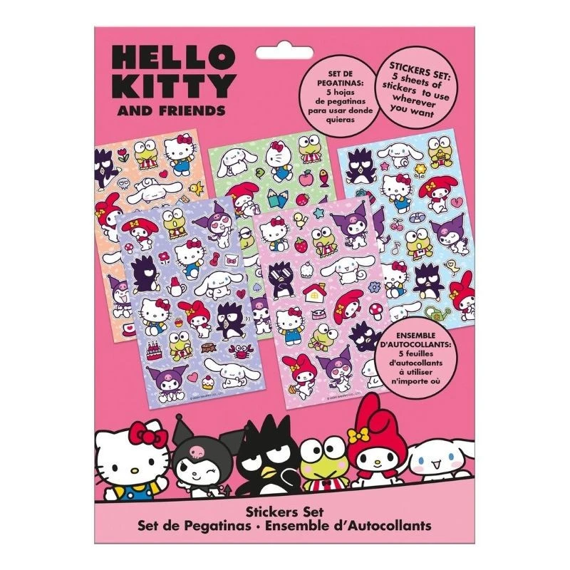 Комплект стикери Hello Kitty and Friends, 5 листа
