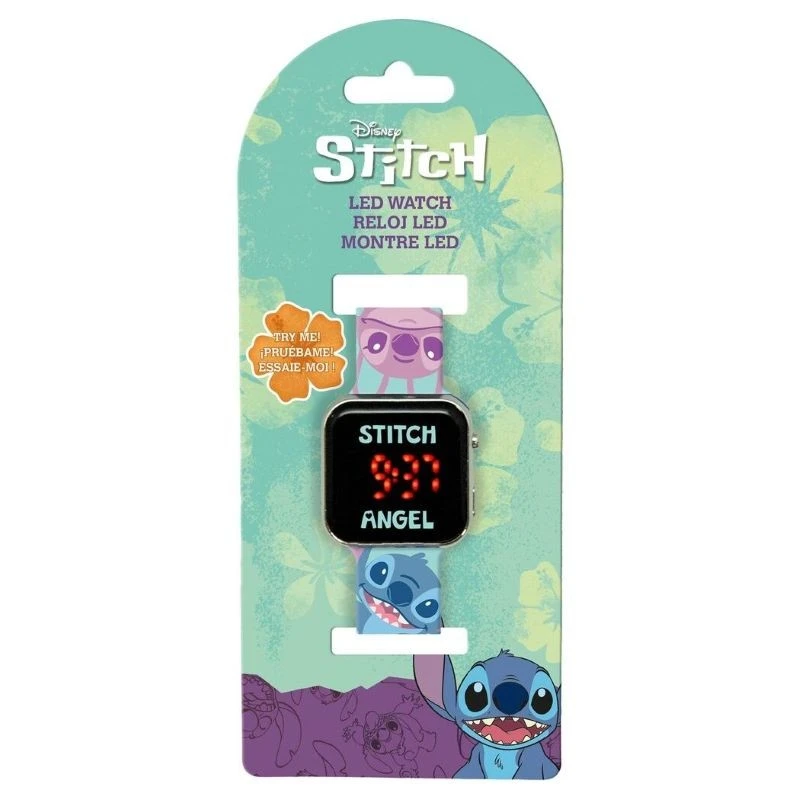 Детски LED часовник Stitch Tropical
