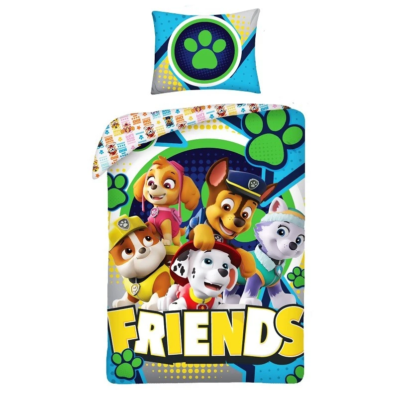 Детски спален комплект Paw Patrol Friends , 2 части, 140х200, 70х90