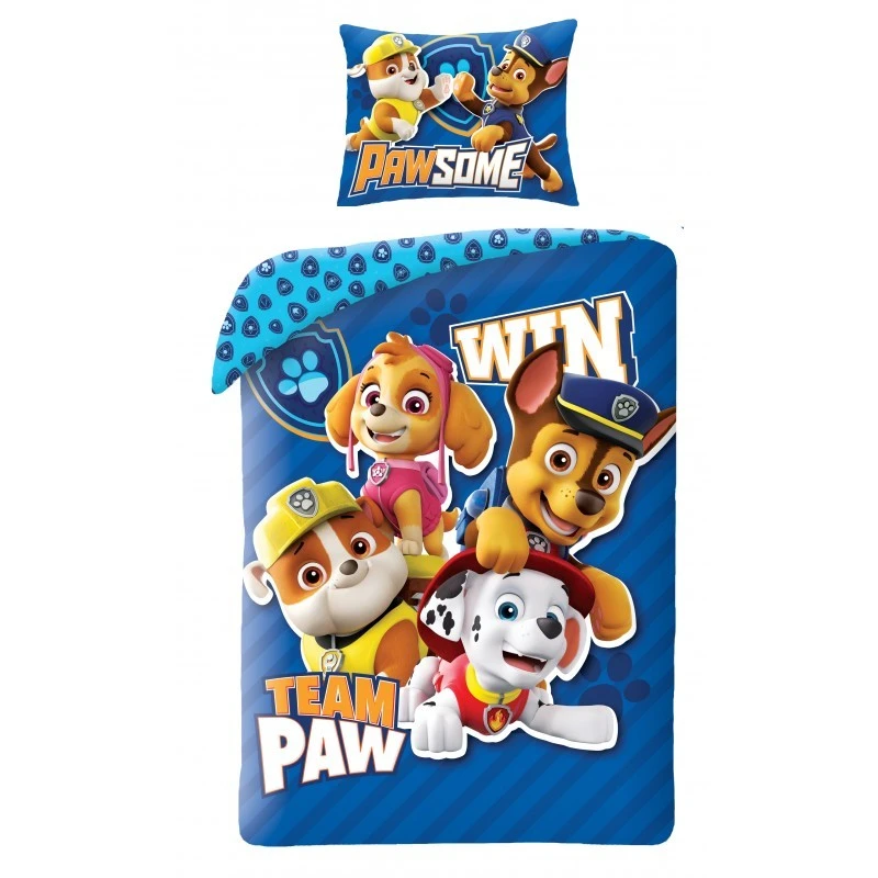 Детски спален комплект Paw Patrol Team , 2 части, 140х200, 70х90