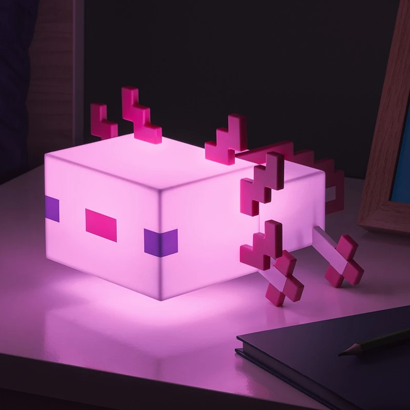 Лампа Minecraft Axolotl, 21 cm, Многоцветен