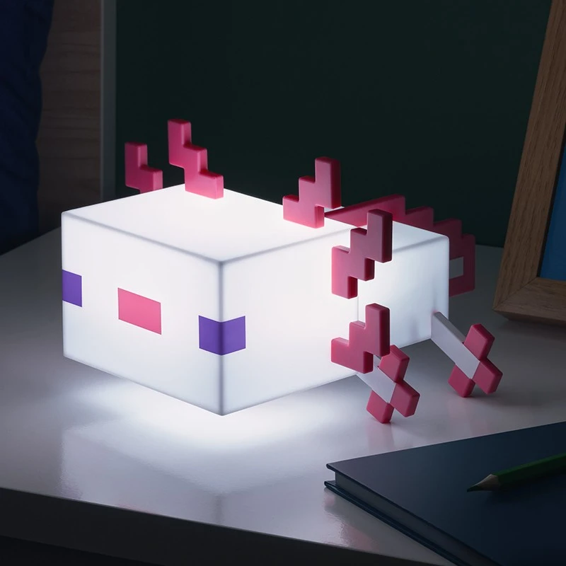 Лампа Minecraft Axolotl, 21 cm, Многоцветен