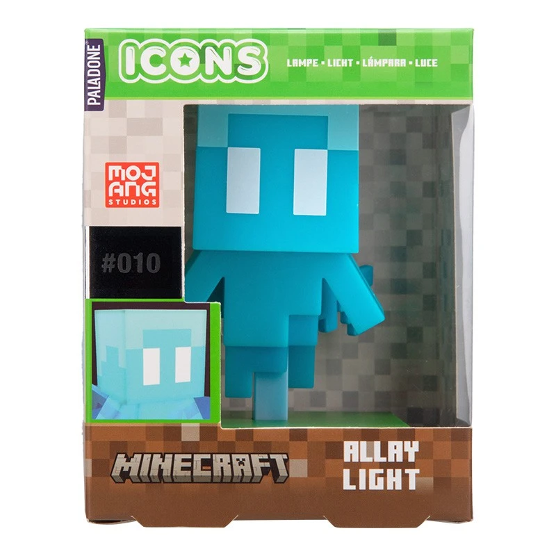 Лампа Minecraft Allay Icon, 11 cm, Син