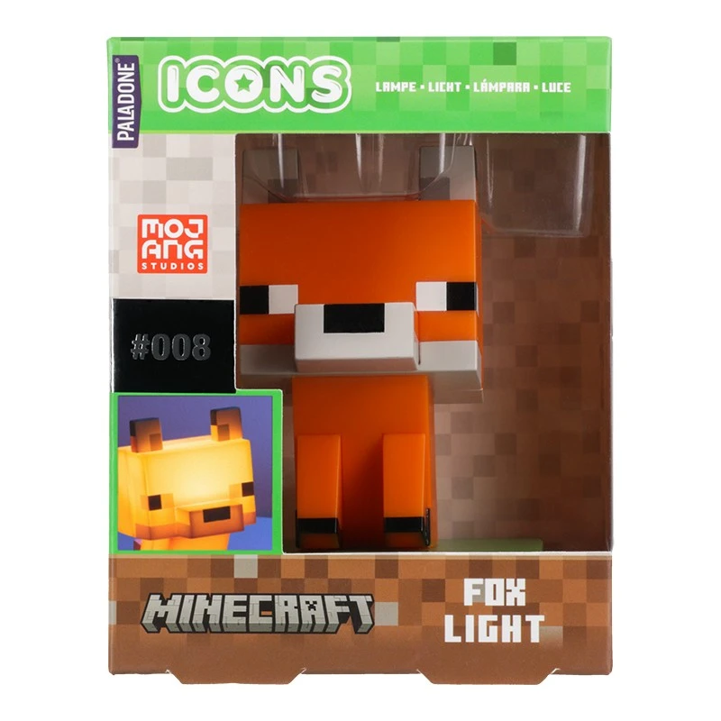 Лампа Minecraft Fox Icon, 11 cm, Оранжев