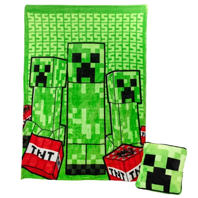 Възглавница-одеяло Minecraft Creeper