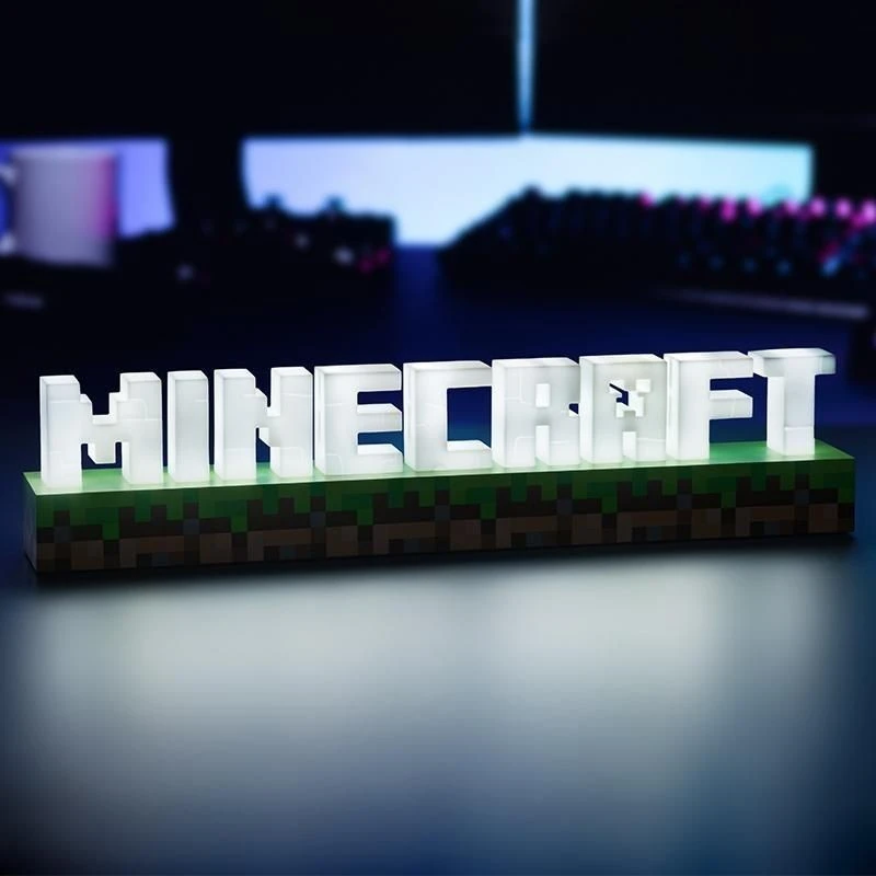 Детска нощна лампа Minecraft Logo, Многоцветна