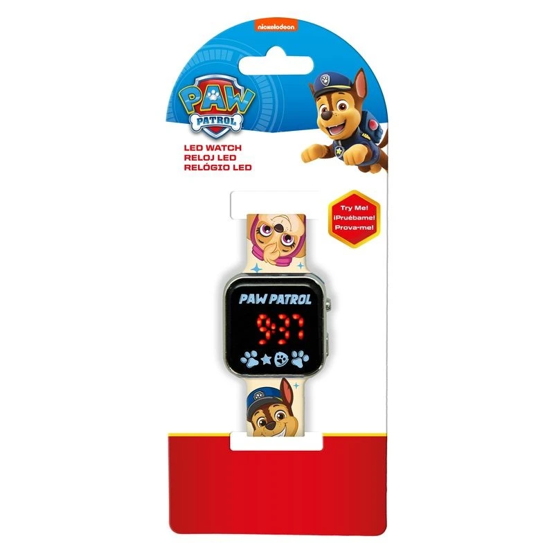 Детски часовник Paw Patrol Team, LED, 18 x 7.5 x 3 cm, Многоцветен