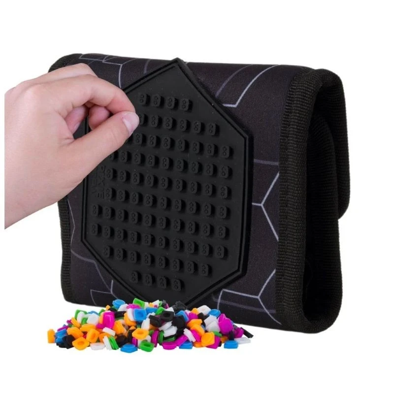 Портфейл Pixie Crew Hexa Black, 10 x 13 x 2 cm, Черен