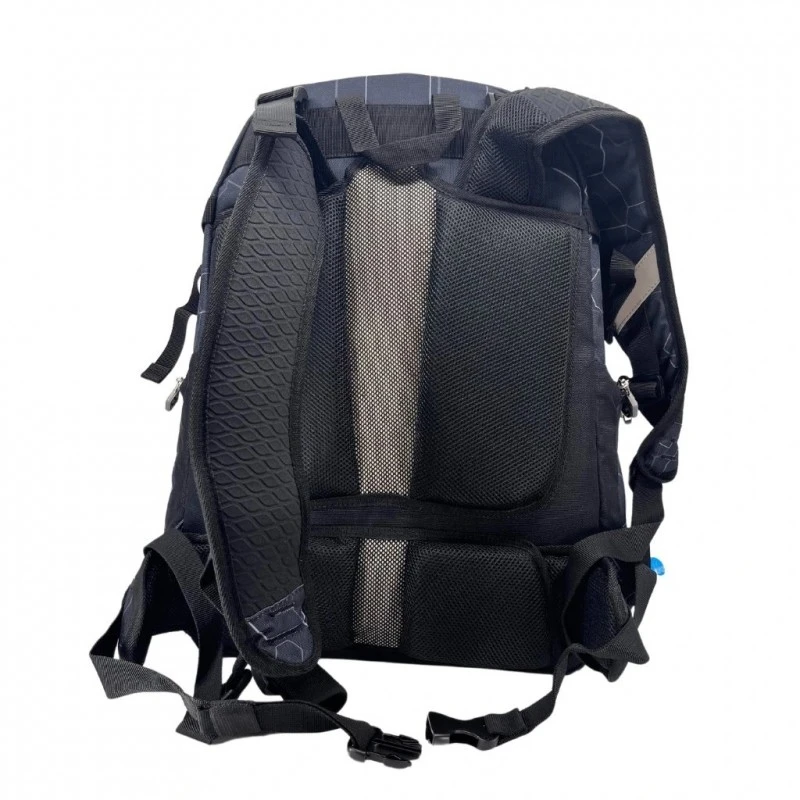 Ученическа раница Pixie Crew Hexa Black ергономична, 34 x 44 x 14 cm, Черен