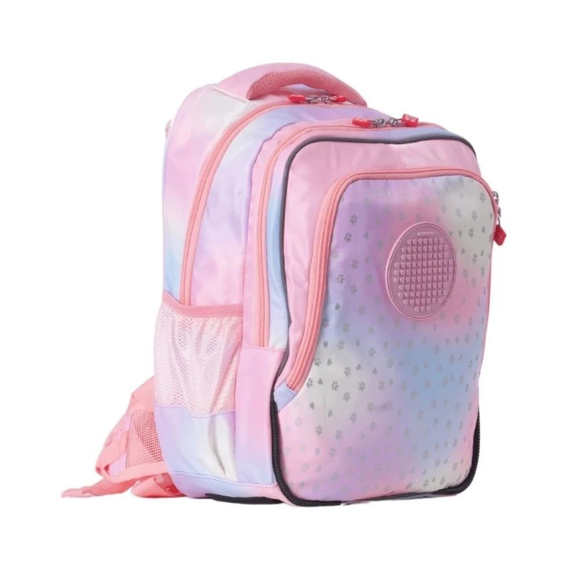 Ученическа раница Pixie Crew Pink Hearts&Paws, 34 x 44 x 14 cm, Розов