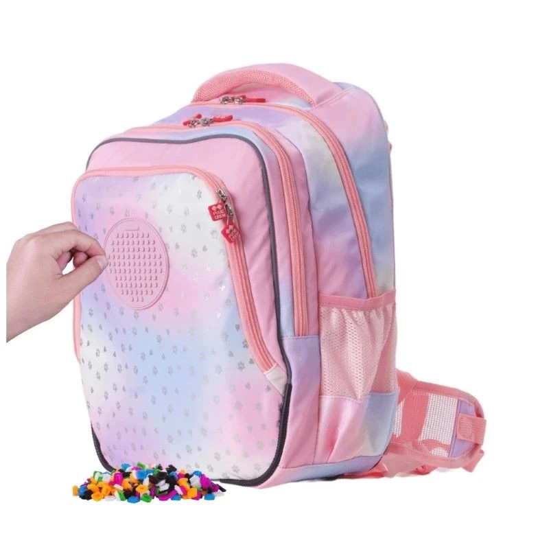 Ученическа раница Pixie Crew Pink Hearts&Paws, 34 x 44 x 14 cm, Розов