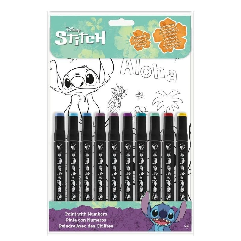 Комплект оцветяване по номера Stitch Aloha