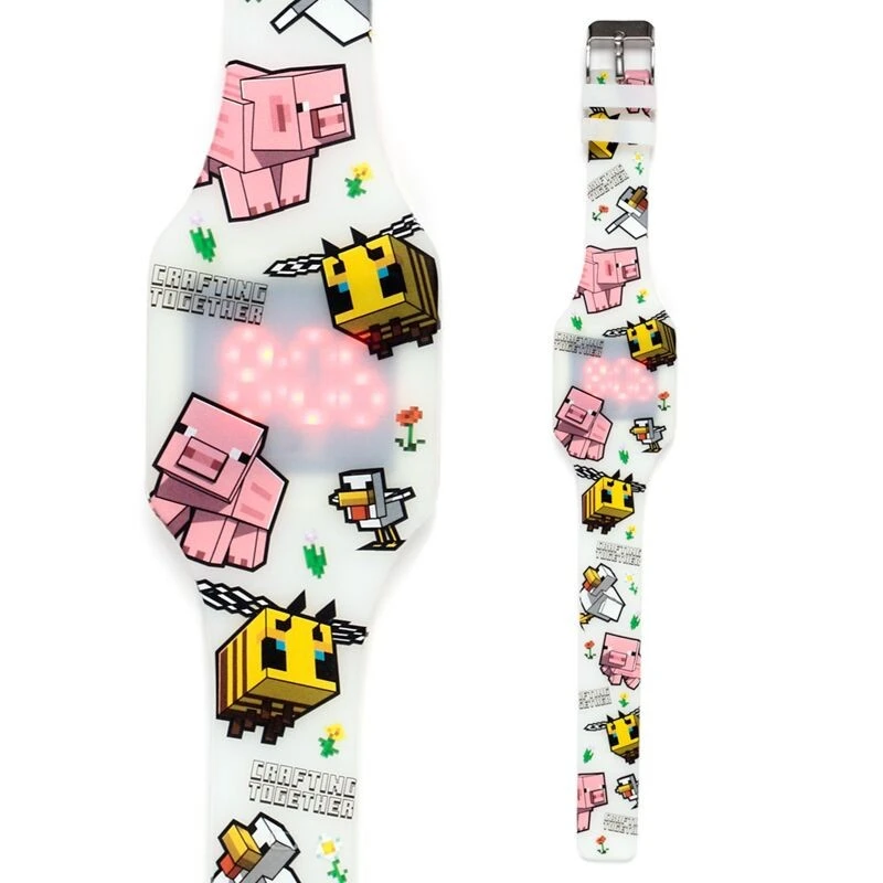 Силиконов дигитален часовник Minecraft, 4 вида, Асортимент
