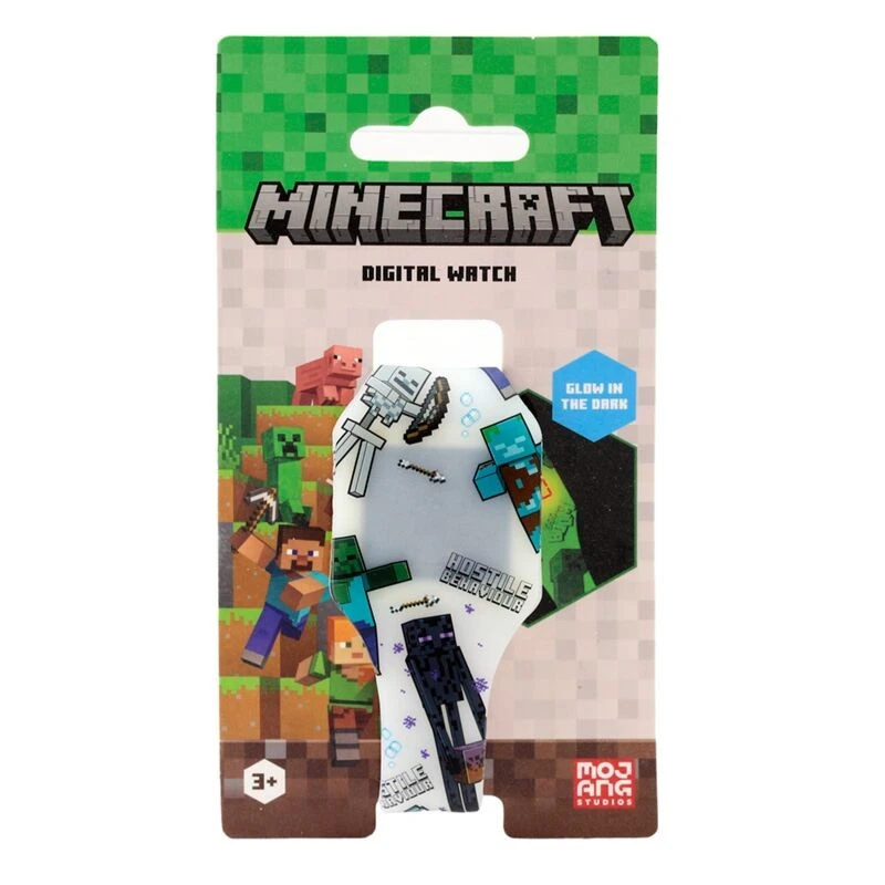 Силиконов дигитален часовник Minecraft, 4 вида, Асортимент