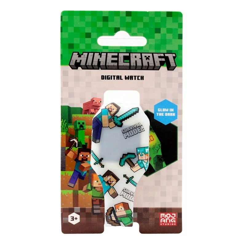Силиконов дигитален часовник Minecraft, 4 вида, Асортимент