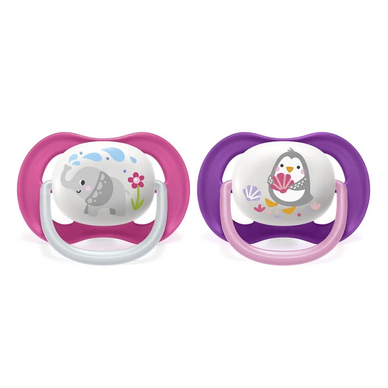 Залъгалки Ultra Air Animals 6-18м с декор Слон и Пингвин
