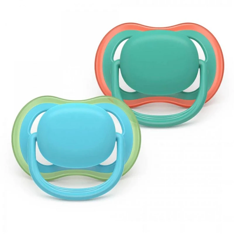 Philips Avent ЗАЛЪГАЛКИ - ULTRA AIR + стерил. кутия (6-18м) зелена/синя