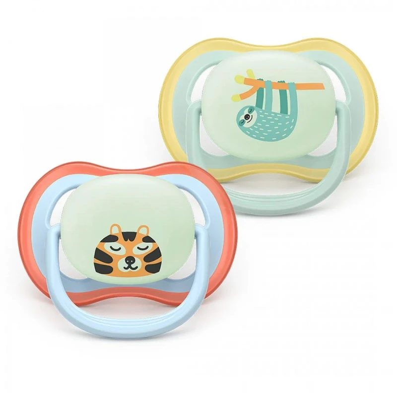 Philips Avent ЗАЛЪГАЛКИ - ULTRA AIR NIGHT + стерил. кутия (0-6м) ленивец/тигър, син