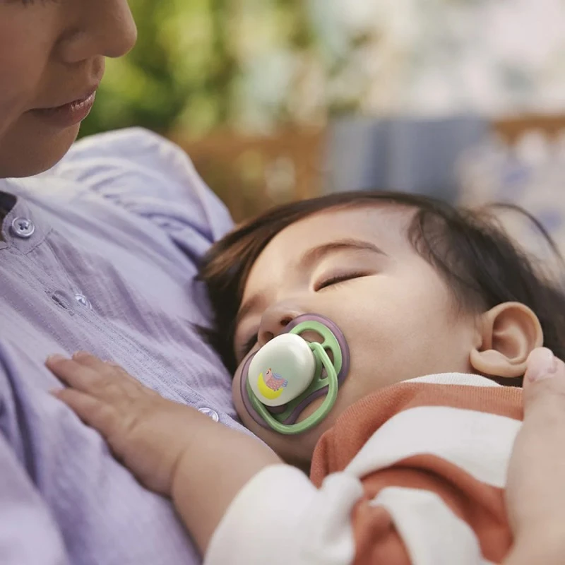 Philips Avent ЗАЛЪГАЛКИ - ULTRA AIR NIGHT + стерил. кутия (6-18м) птица/пеперуда, розов