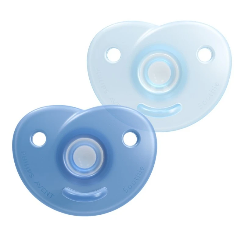 Philips Avent ЗАЛЪГАЛКИ Soothie + стерил. кутия (0-6м), син