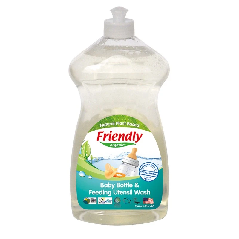 Friendly Organic Препарат за ръчно измиване на бебешки шишета и съдове 739м