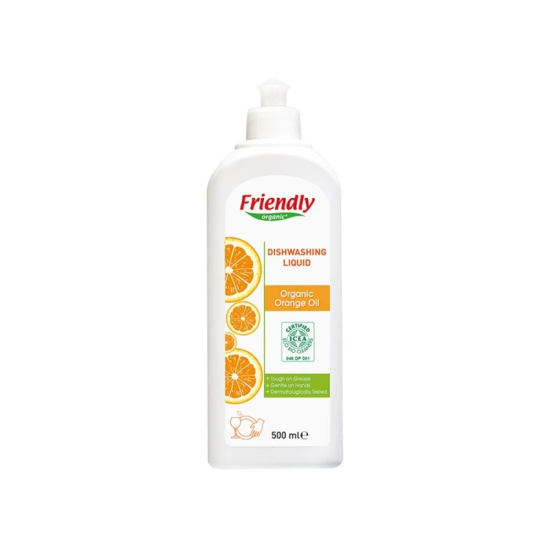 Friendly Organic Препарат за измиване на съдове с портокалово масло 500мл