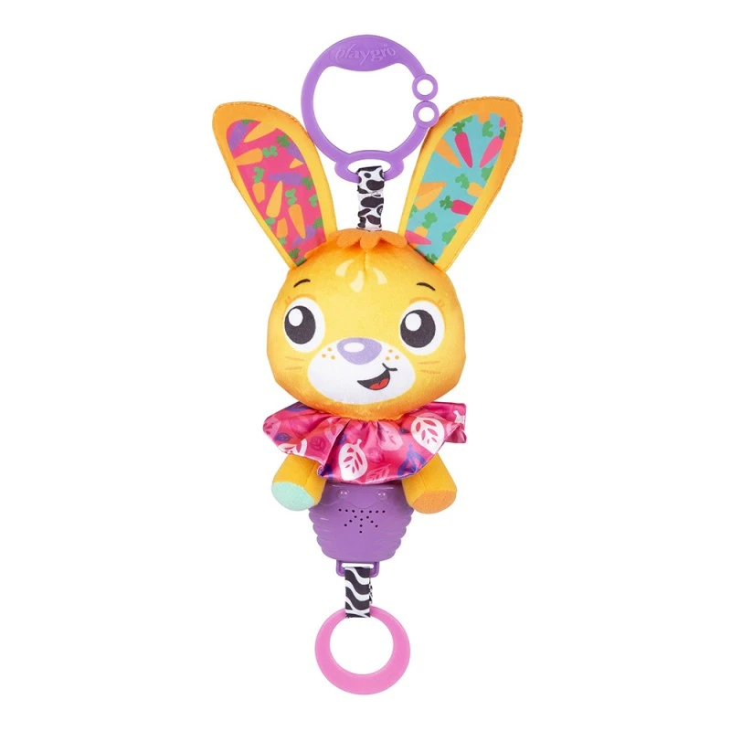 PLAYGRO МУЗИКАЛНА ИГРАЧКА ЗАЙЧЕ (РОЗОВ/ОРАНЖ) 0М+