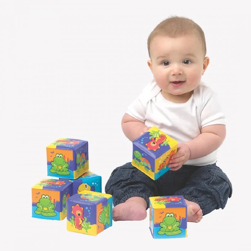 Меки кубчета за баня PLAYGRO, 6м+, 6 бр/оп