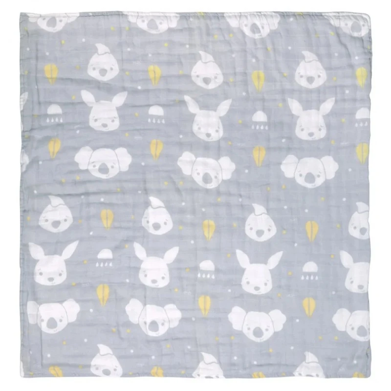 Муселиново одеяло за количка Playgro Fauna Friends 100% памук 70x70 0м+