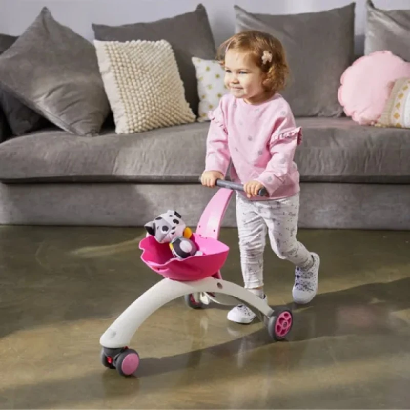 Триколка TINY LOVE 5-in-1 Walk Behind & Ride-on розова, 6-36м
