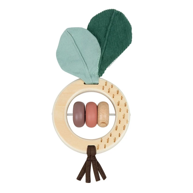 Еко Дървена дрънкалка Tiny Love Garden of Adventures, 0м+