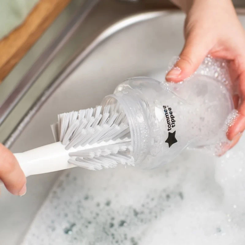 Четка за почистване 2-в-1 на шише и биберон Tommee Tippee, сива
