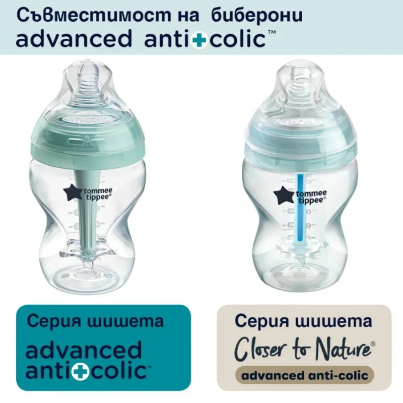 Биберони Advanced Anti-Colic Fast, 3 капки, 6м+, 2 бр./оп.