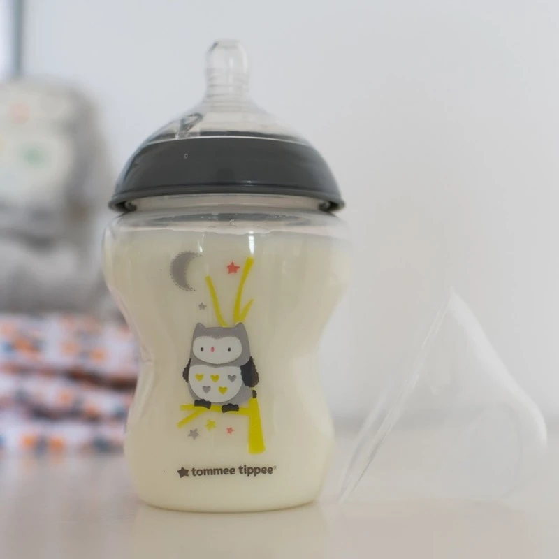 Шише за хранене Easi-Vent 0м+, 260 мл, 2 бр./оп. с декорация Бухал