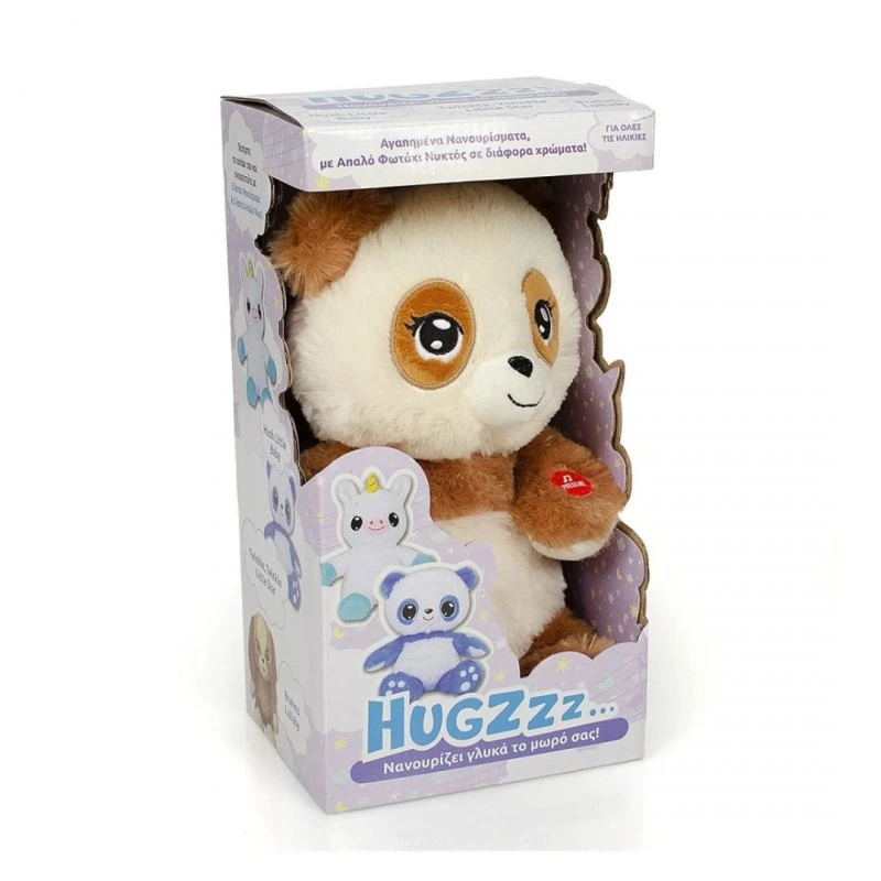 Плюшена играчка - Кафява панда Hugzzz с музика и светлини, 30 см Tea Toys