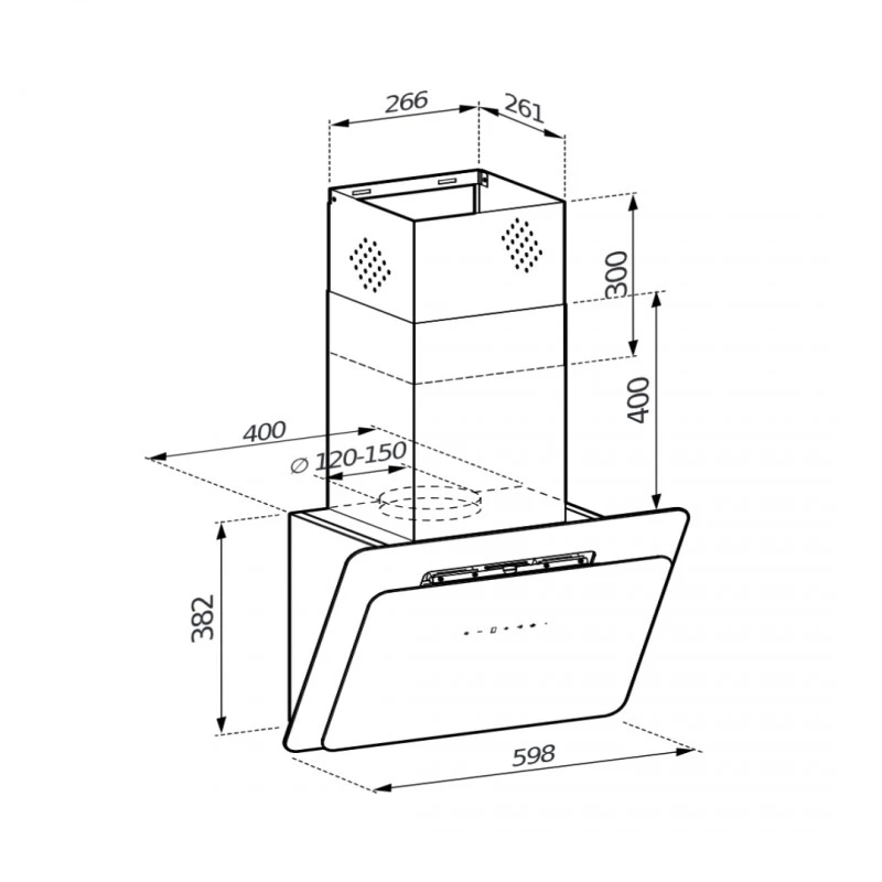 АБСОРБАТОР VETRIO WHITE GLASS 60