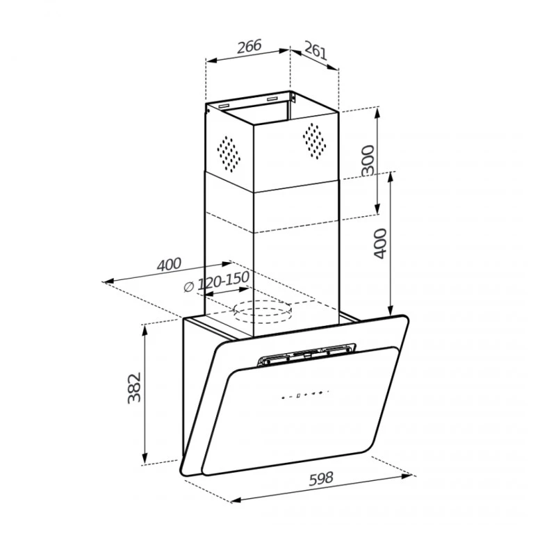 АБСОРБАТОР VETRIO BLACK GLASS 60