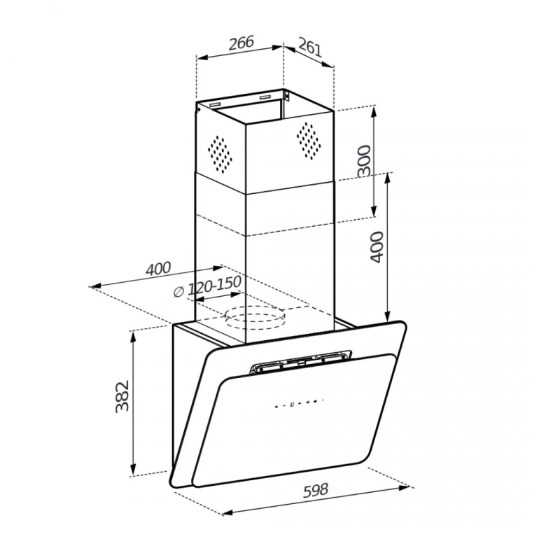 АБСОРБАТОР VETRIO GREY GLASS 60
