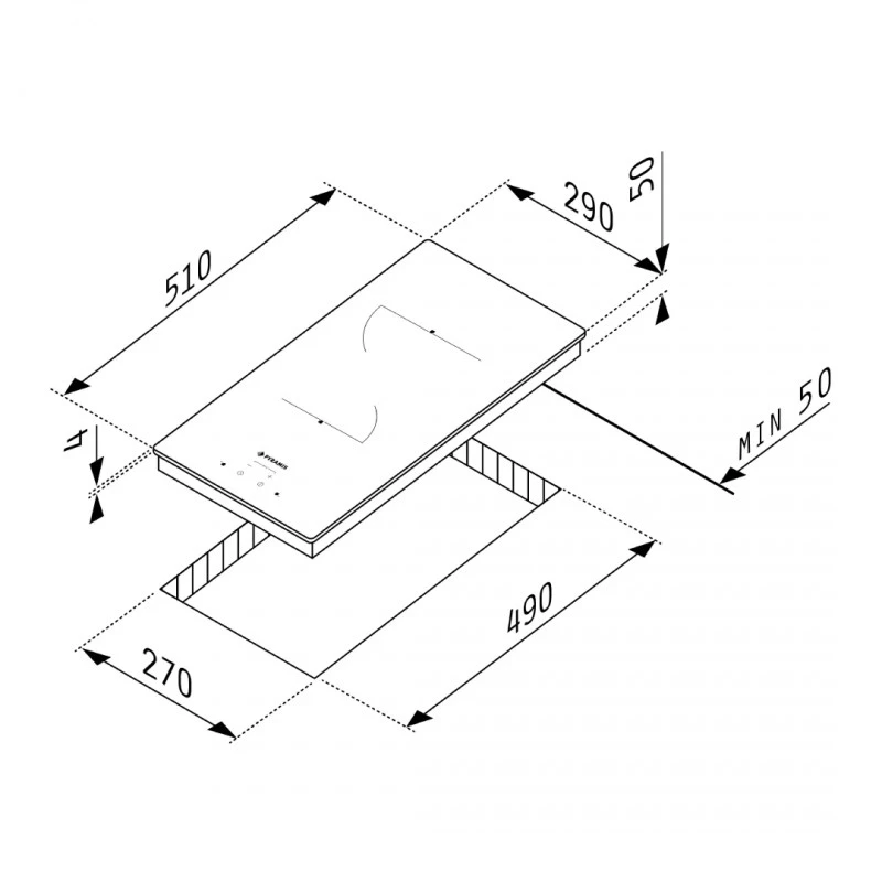 ПЛОТ С 2 ЗОНИ БЯЛ PHC31230FMW