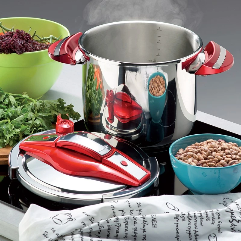 Тенджера под налягане Pyramis Chroma, Инокс, 22 см, 6 л