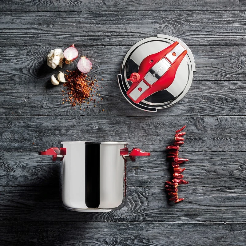 Тенджера под налягане Pyramis Chroma, Инокс, 22 см, 6 л